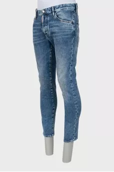 Men's skinny jeans with buttons