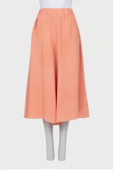 Orange silk culottes