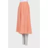 Orange silk culottes