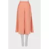 Orange silk culottes