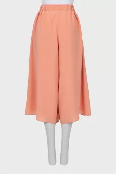 Orange silk culottes