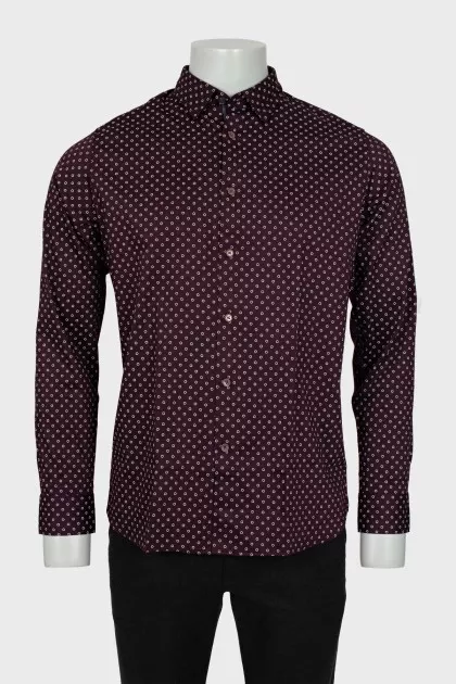 Men's printed shirt with tag