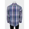 Men's plaid shirt with logo
