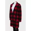 Two-tone check coat