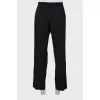 Men's black straight-fit trousers