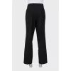 Men's black straight-fit trousers