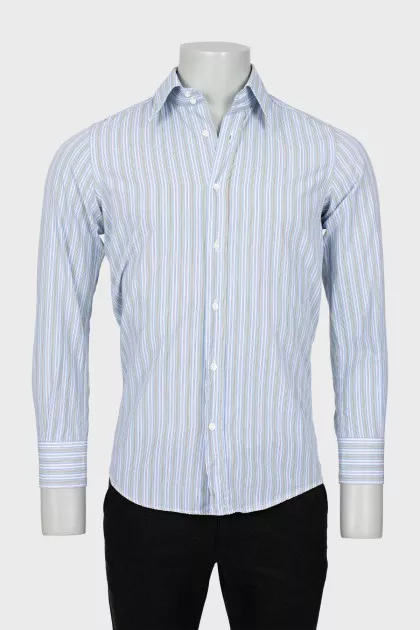 Men's fitted striped shirt