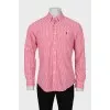Men's fitted checkered shirt