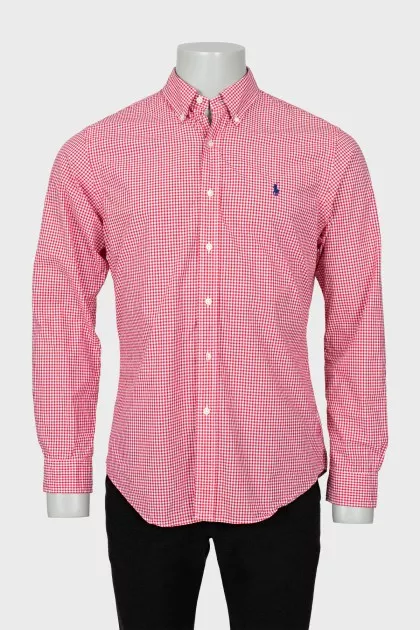 Men's fitted checkered shirt