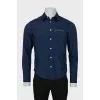 Men's blue fitted shirt