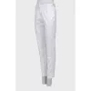 White slim fit trousers