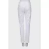 White slim fit trousers