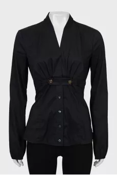 Black fitted blouse