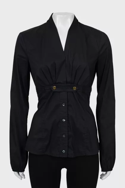 Black fitted blouse