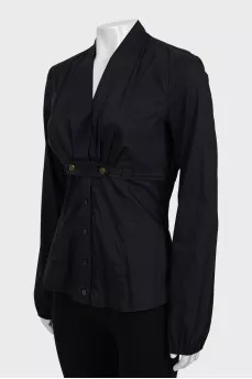 Black fitted blouse