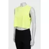 Light green top with brand logo