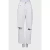 White palazzo jeans