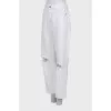 White palazzo jeans