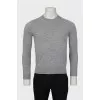 Men's gray wool jumper