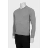 Men's gray wool jumper