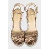 Animal print leather sandals
