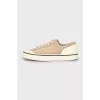 Suede sneakers with logo at back