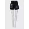 Black shorts with tag