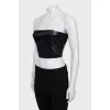 Eco-leather top with embossing