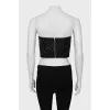 Eco-leather top with embossing