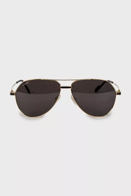Men's sunglasses with gold frame