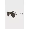Men's sunglasses with gold frame