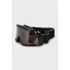 Ski mask with logo on strap