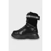 Insulated boots with chunky soles