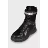 Insulated boots with chunky soles