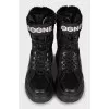 Insulated boots with chunky soles