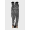 Gray suede boots