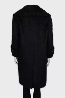 Wool coat with large buttons