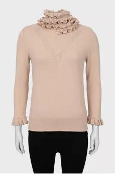 Cashmere golf with flounces