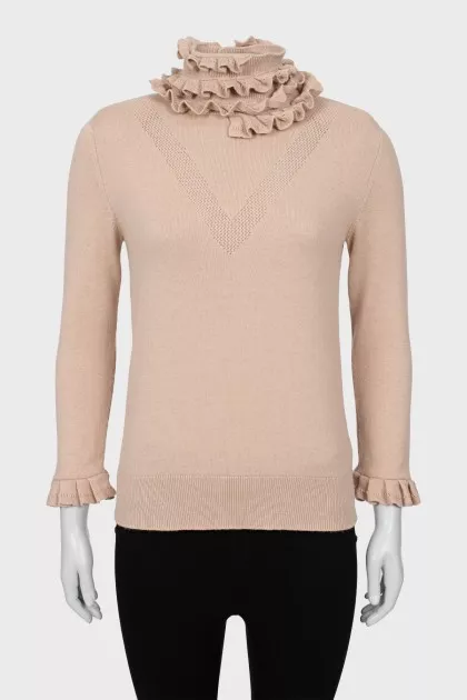 Cashmere golf with flounces