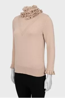 Cashmere golf with flounces