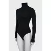 Black bodysuit with high neck