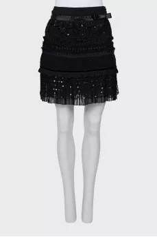 Decorated mini skirt