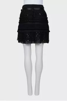 Decorated mini skirt