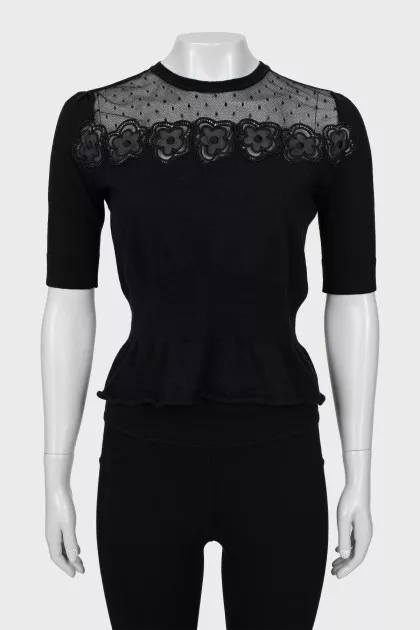 Fitted wool T-shirt