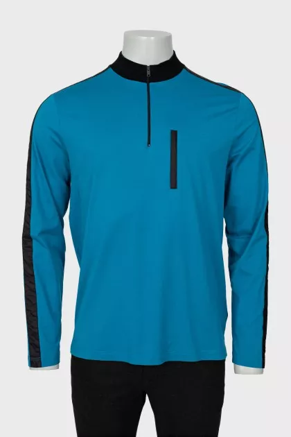 Men's two-tone long sleeve with zipper