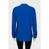 Blue straight fit blouse