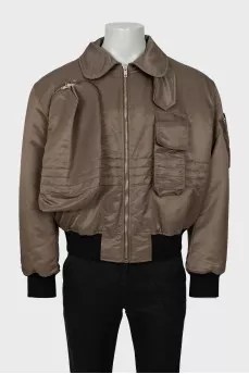 Men's cropped bomber jacket
