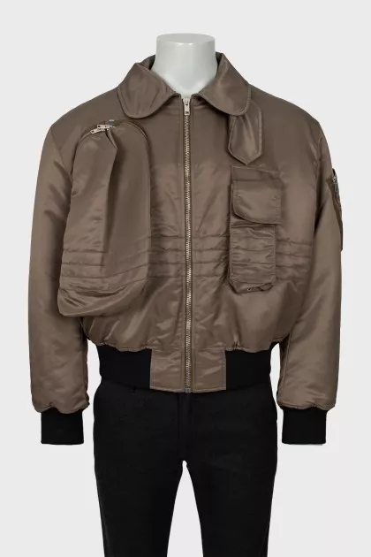 Men's cropped bomber jacket