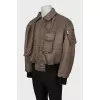 Men's cropped bomber jacket