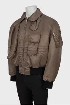 Men's cropped bomber jacket